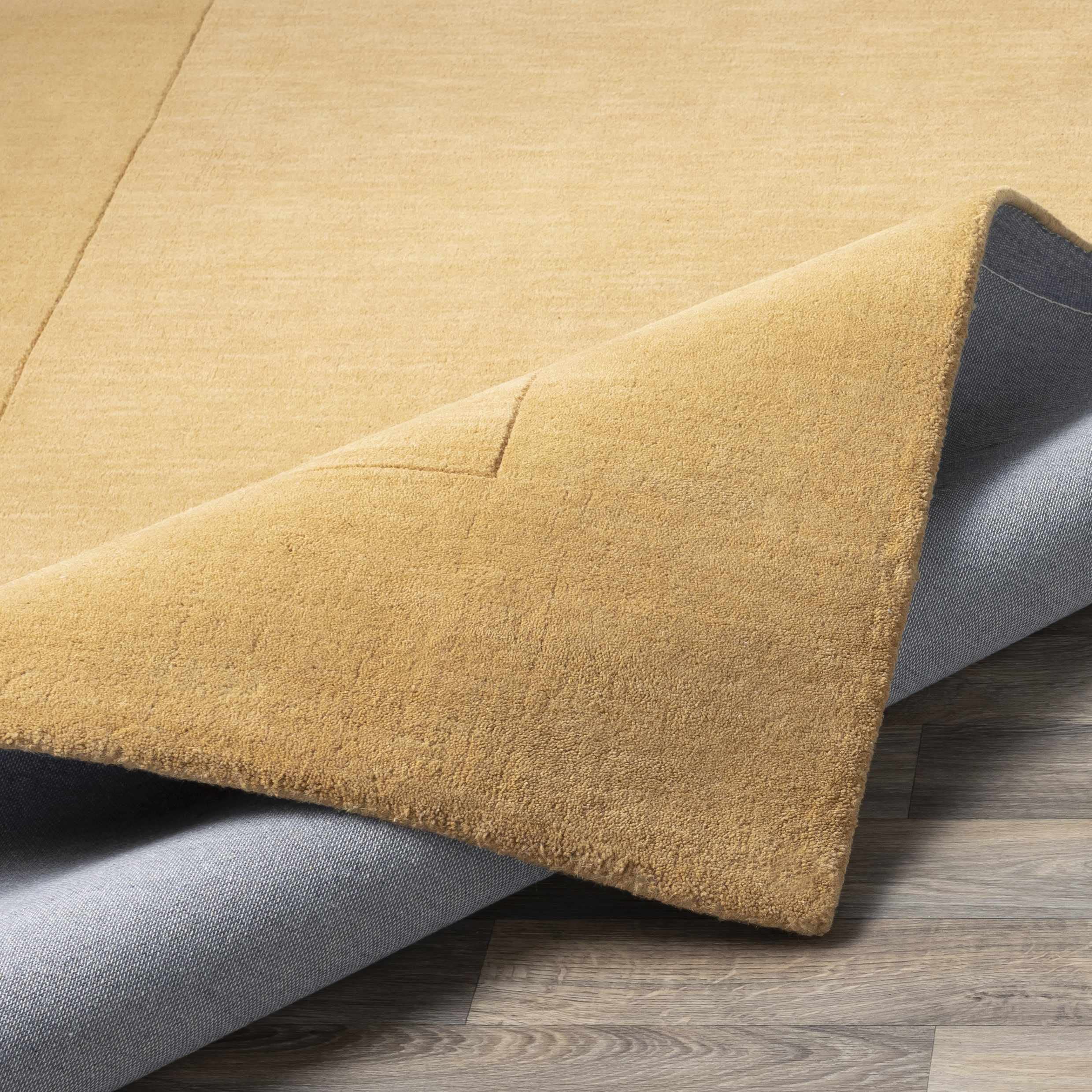 Hauteloom Hampden Wool Area Rug - 8' x 11' Brown Solid & Border Design - Soft & Durable for Living Room, Bedroom, Office - Perfect for Home Decor & Cozy Spaces