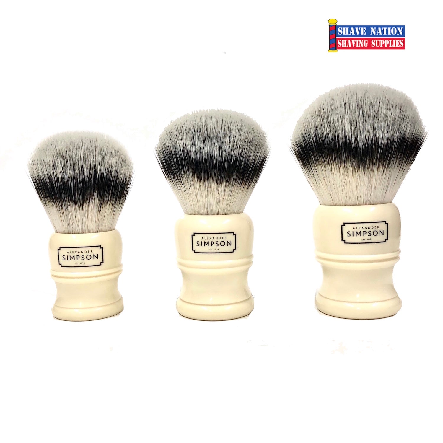 Simpsons Trafalgar Synthetic Shaving Brush for Men - Premium Soft Bristles for Smooth Shaving - Perfect for Wet Shaving, Travel & Grooming Kits