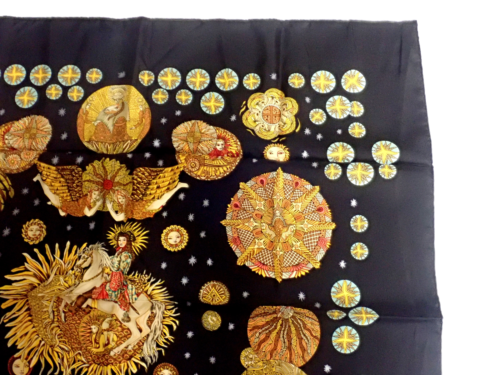 Authentic Hermes Le Roy Soleil The Sun King Vintage 90cm Silk Scarf - Rare Collectible Luxury Scarf for Women, Perfect for Elegant Outfits & Special Occasions