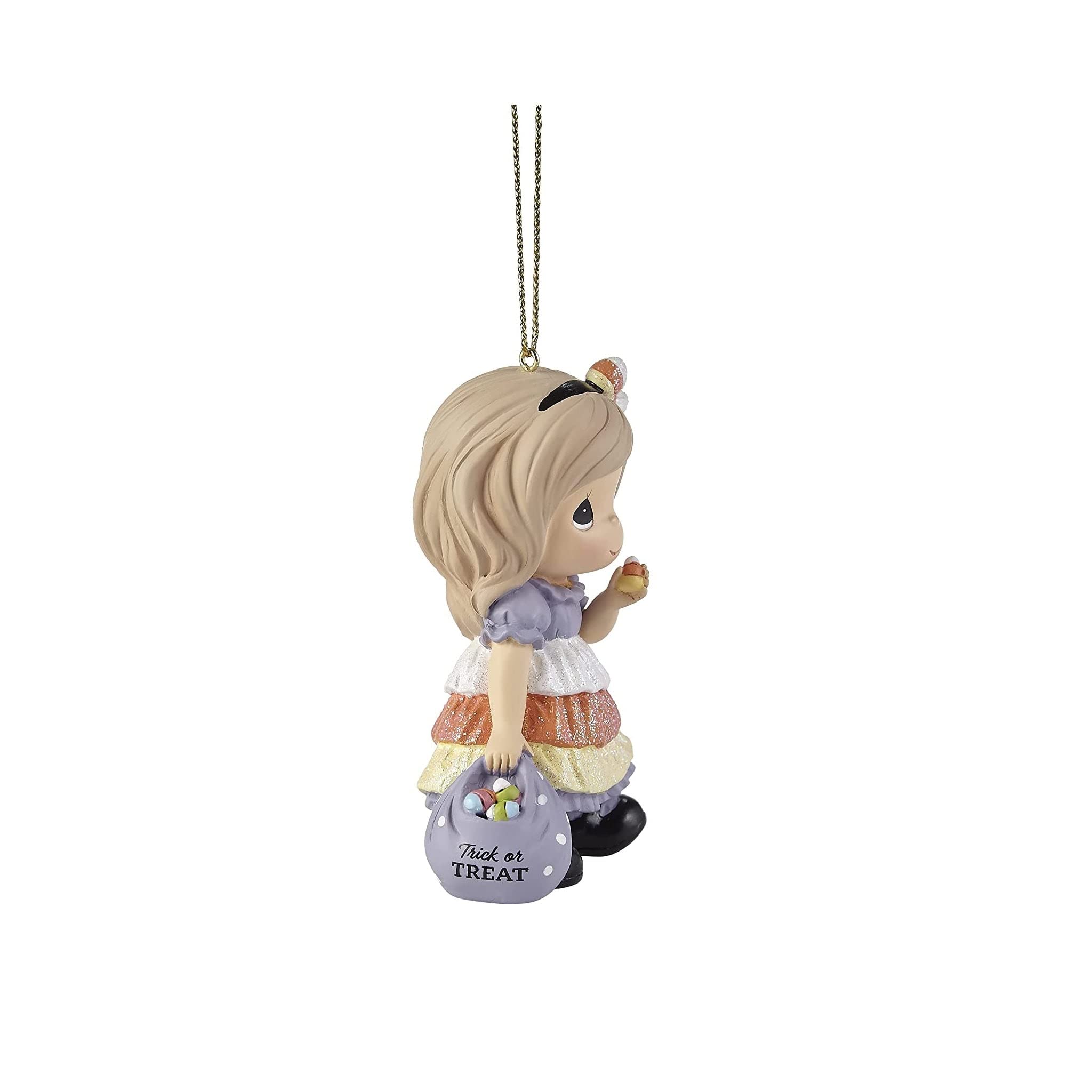 Precious Moments 221402 Candy Corn Kisses & Halloween Wishes Resin Ornament - Cute Halloween Decor for Home, Party & Gift Giving