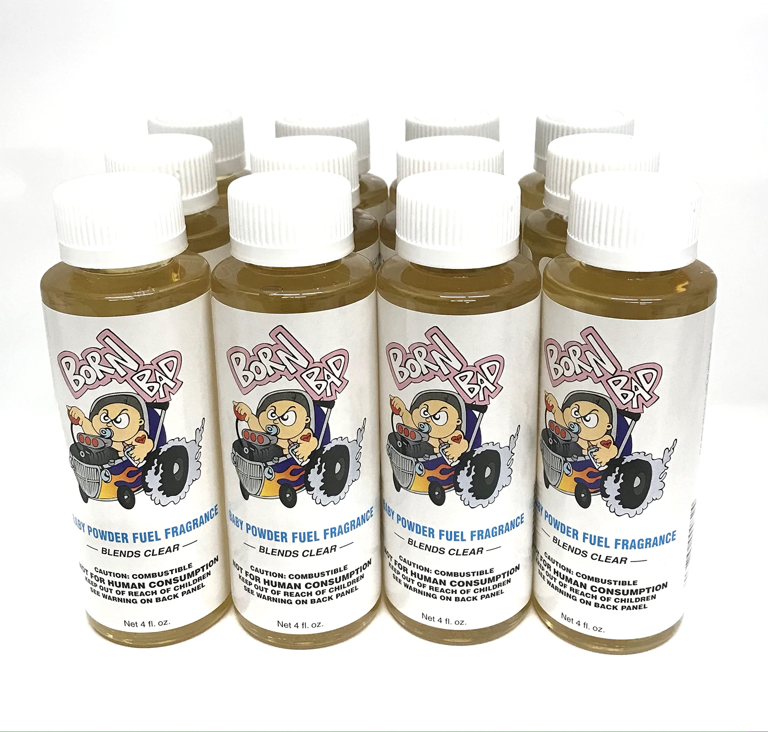 Power Plus Lubricants (12 Pack) - Premium Baby Powder Scented Fuel Additive for Cars, Motorcycles & ATVs - Improves Engine Performance & Adds Fresh Fragrance - Perfect for Road Trips, Off-Road Adventures & Daily Commutes