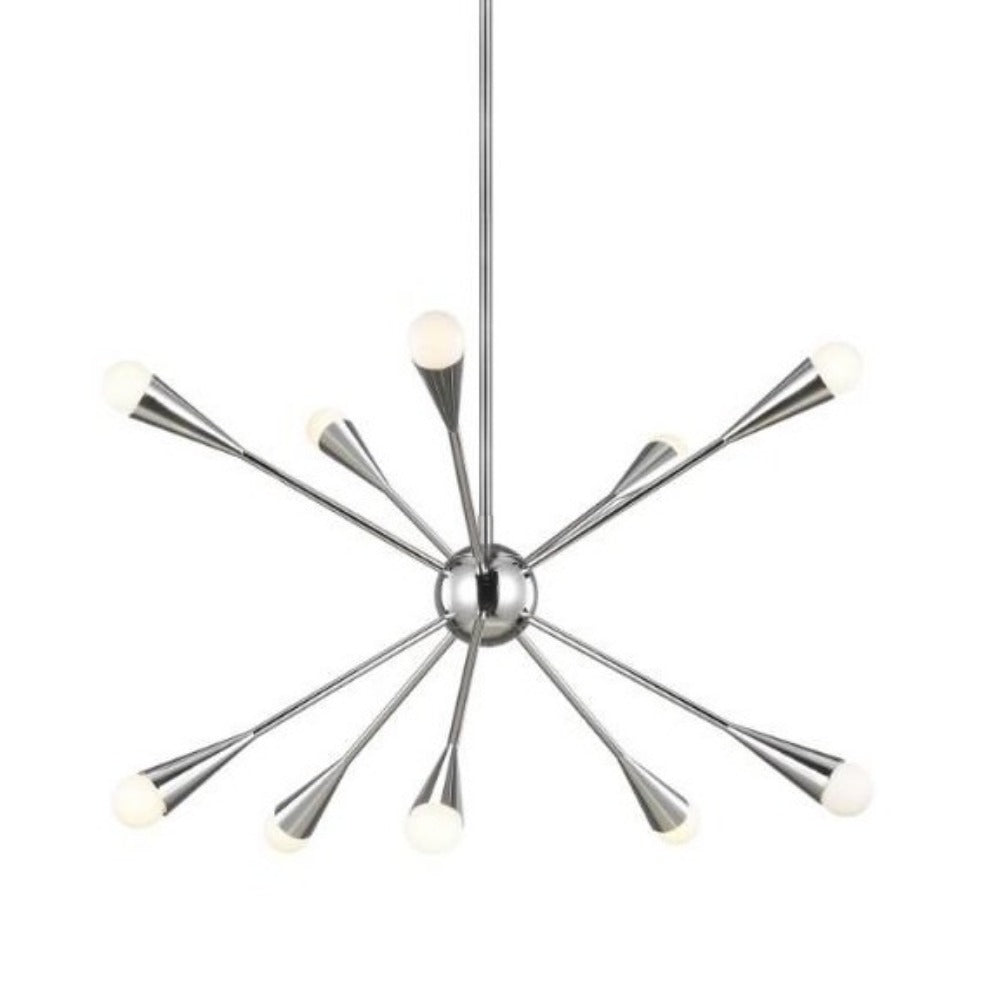 Burnham 10-Light Crystal Chandelier - Elegant Dining Room Lighting Fixture for Modern Home Decor | Perfect for Dining Room, Living Room & Foyer