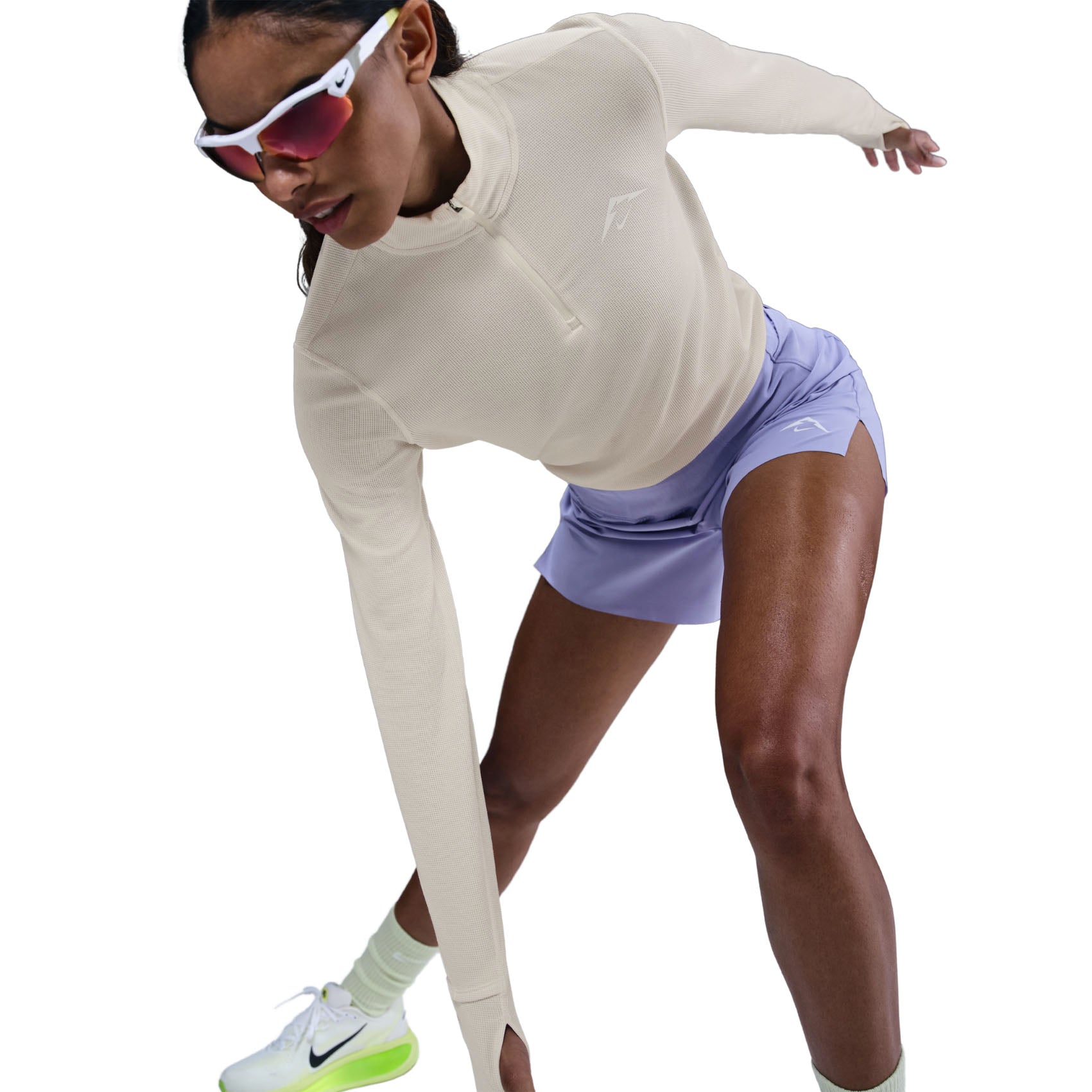 Nike Women's Dri-FIT 1/4 Zip Trail Running Mid Layer Top - Moisture-Wicking Performance Shirt for Hiking, Jogging & Outdoor Activities
