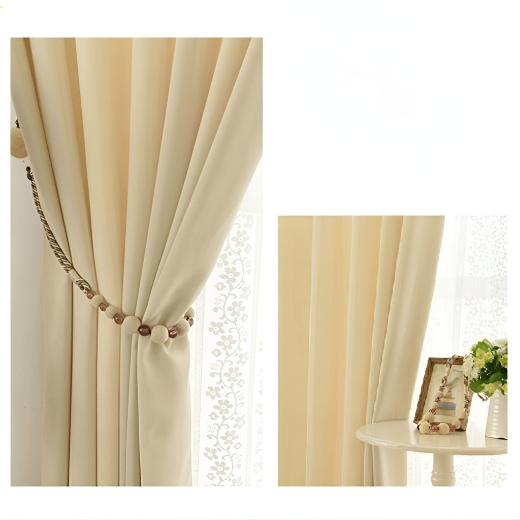 Shiloh Solid Soundproof & Thermal Blackout Custom Curtains for Bedroom & Living Room - Noise Reducing, Energy Efficient Window Treatment for Home & Office
