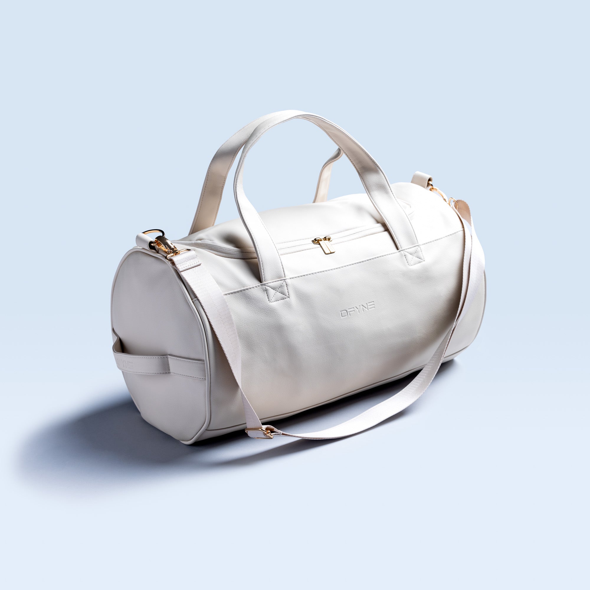 Dfyne Champagne Duffle Bag for Women - Stylish Travel Duffel Bag with Spacious Interior, Perfect for Gym, Weekend Getaways & Air Travel