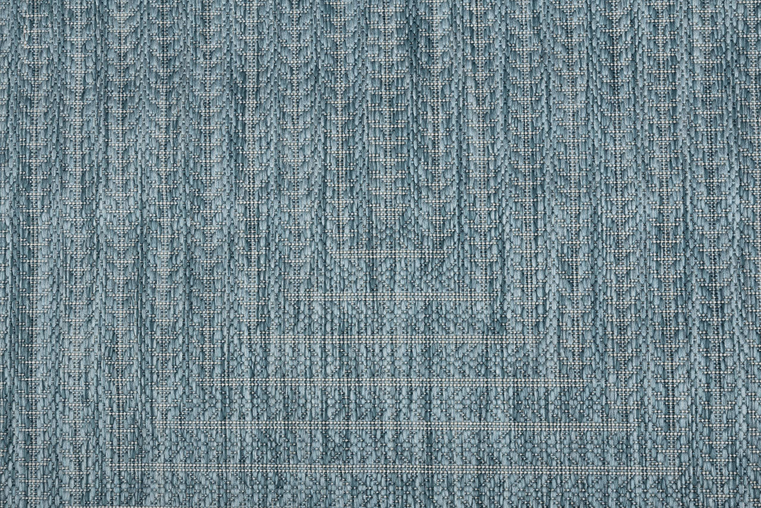 Adiva Rugs 5' x 7' Indoor Outdoor Area Rug - Waterproof, Stain & Weather Resistant, Easy Clean Floor Mat for Dining Room, Backyard, Deck, Patio - Perfect for Outdoor Entertaining & High Traffic Areas (Aqua Weiss)