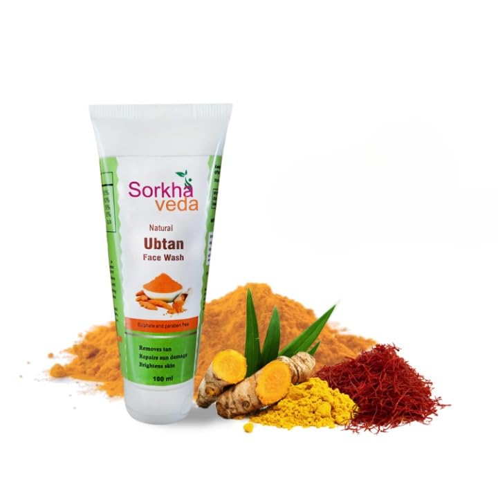 Sorkhaveda Ubtan Face Wash - Natural Ayurvedic Cleanser for Glowing Skin | Perfect for Daily Skincare & Acne Treatment