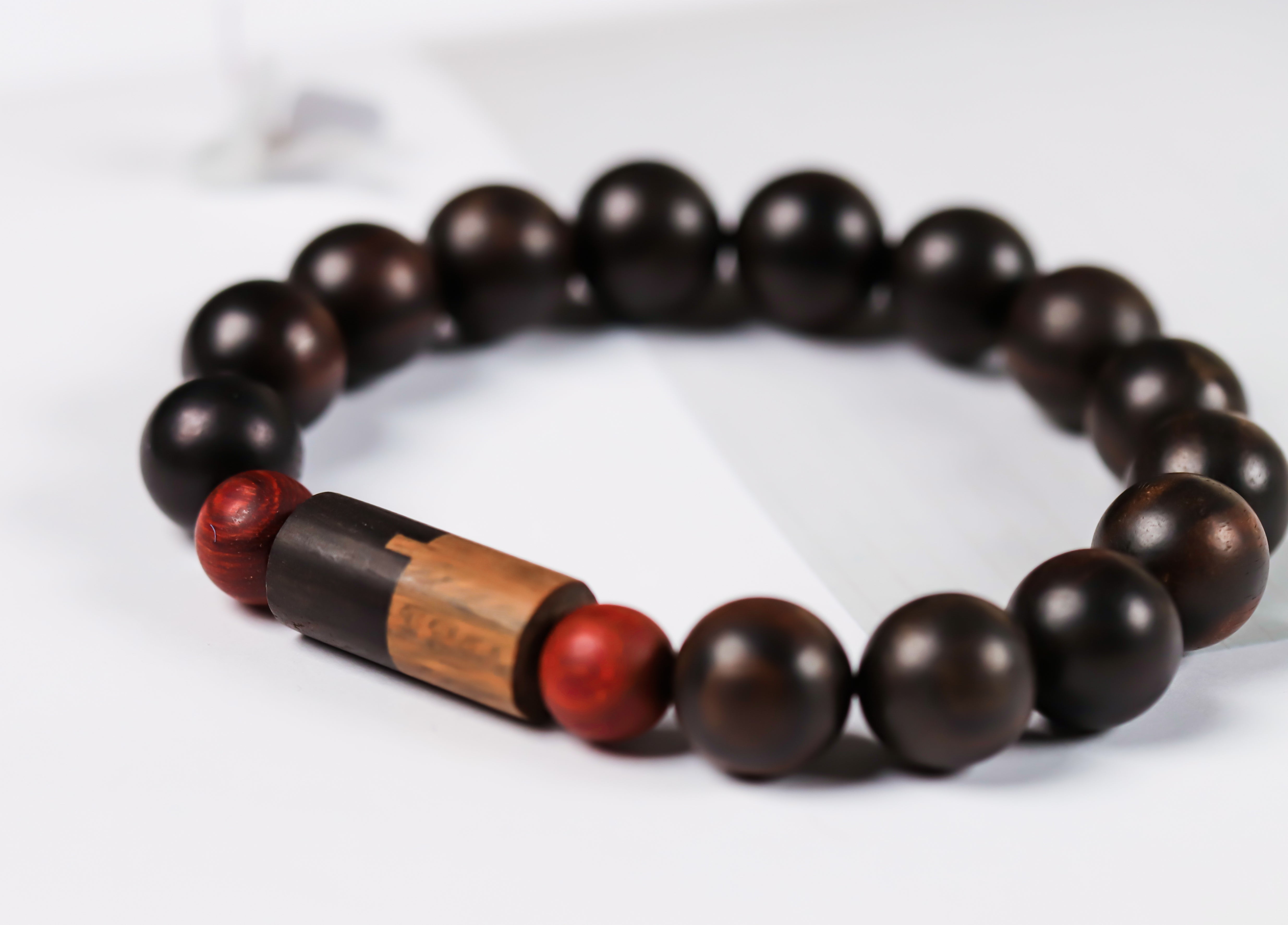 Handmade Wooden Bead Bracelet Set for Couples - Natural Wood Love Bracelets for Him & Her - Perfect for Anniversaries, Weddings and Romantic Gifts