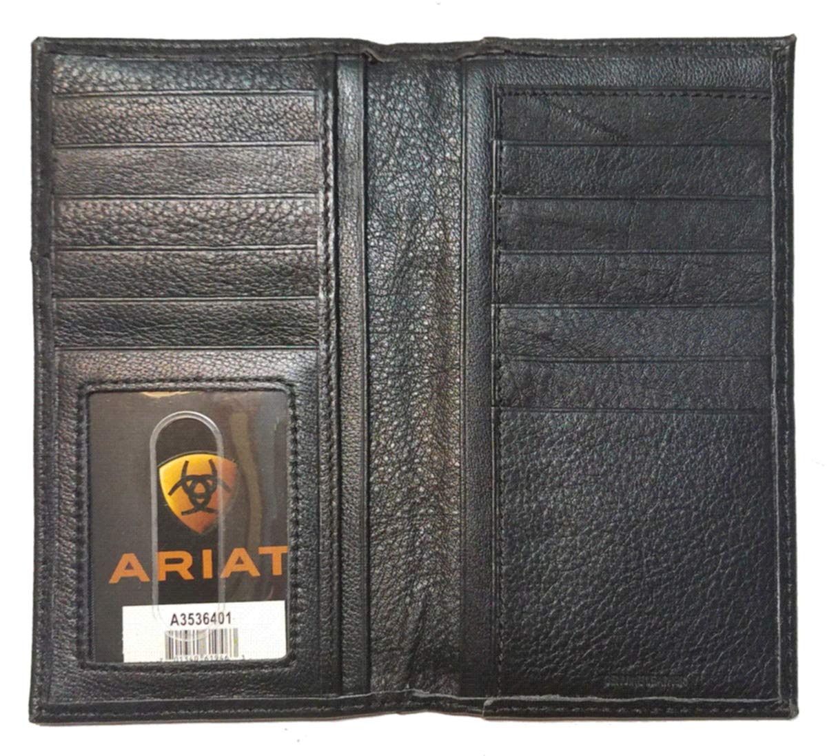 Custom Our Lady of Guadalupe & American Flag Print Ariat Black Digital Camo Long Wallet - Perfect for Everyday Use, Gifts & Patriotic Occasions