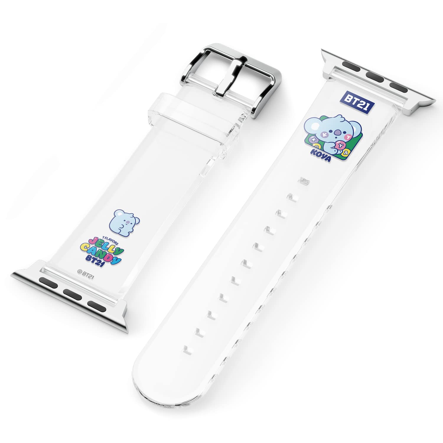 elago BT21 Apple Watch Band 38mm 40mm 41mm Compatible with iWatch Series 8/SE2/7/6/SE/5/4/3/2/1 - Soft Protective Strap [Official Merchandise] - Perfect for Workouts, Daily Wear & BTS Fans Collection