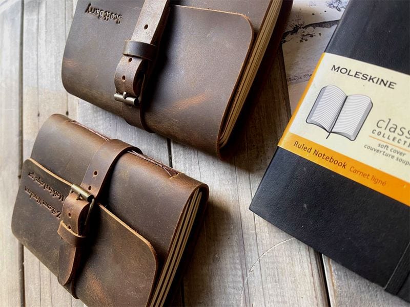 Handmade Rustic Brown Genuine Leather Pocket Journal - Small Travel Notebook for Writing, Sketching & Note Taking - Perfect for Outdoor Adventures, Daily Journaling & Gift Giving