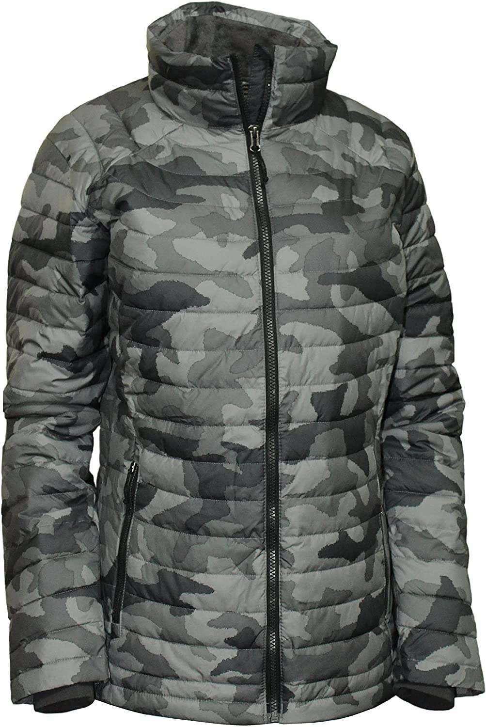 Columbia Women's White Out II Omni-Heat Puffer Jacket - Waterproof Winter Coat with Thermal Reflective Technology (Camo Grey, Small) - Perfect for Skiing, Snowboarding & Cold Weather Outdoor Activities