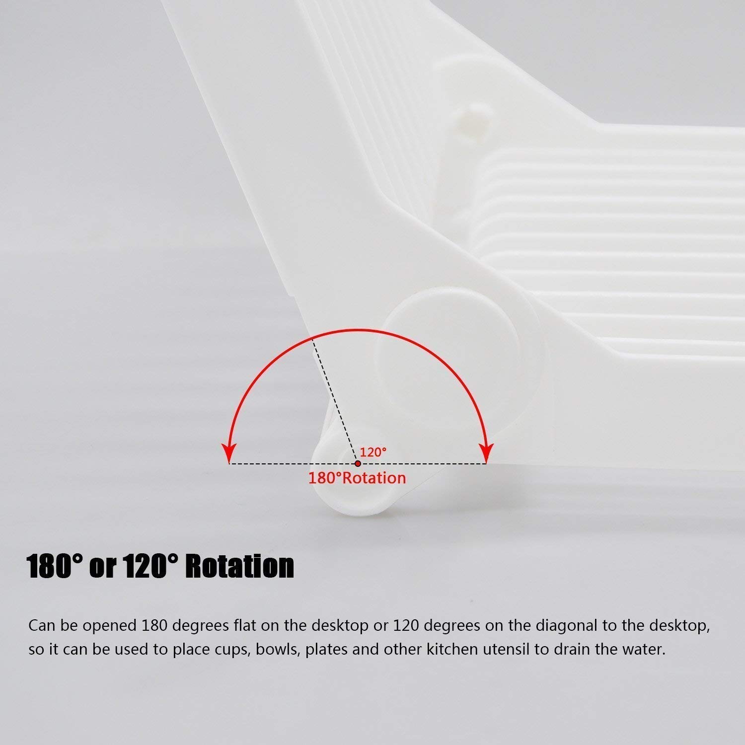 12-Slot Foldable Dish Rack - Space-Saving Kitchen Drainer for Dishes & Utensils