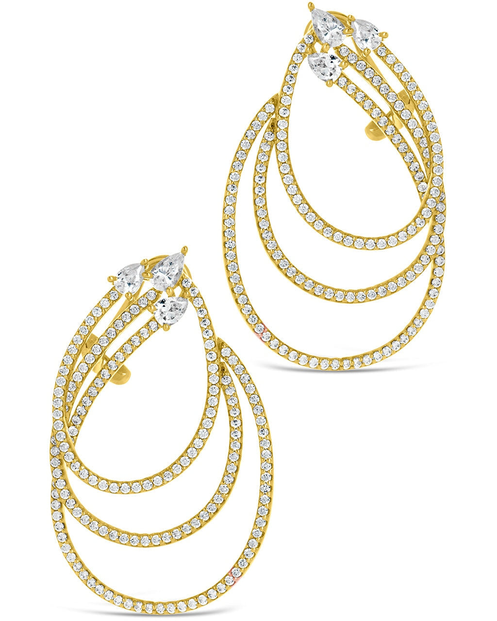 Kaia CZ Statement Drop Earrings for Women - Elegant Cubic Zirconia Dangle Earrings for Party, Wedding & Evening Wear