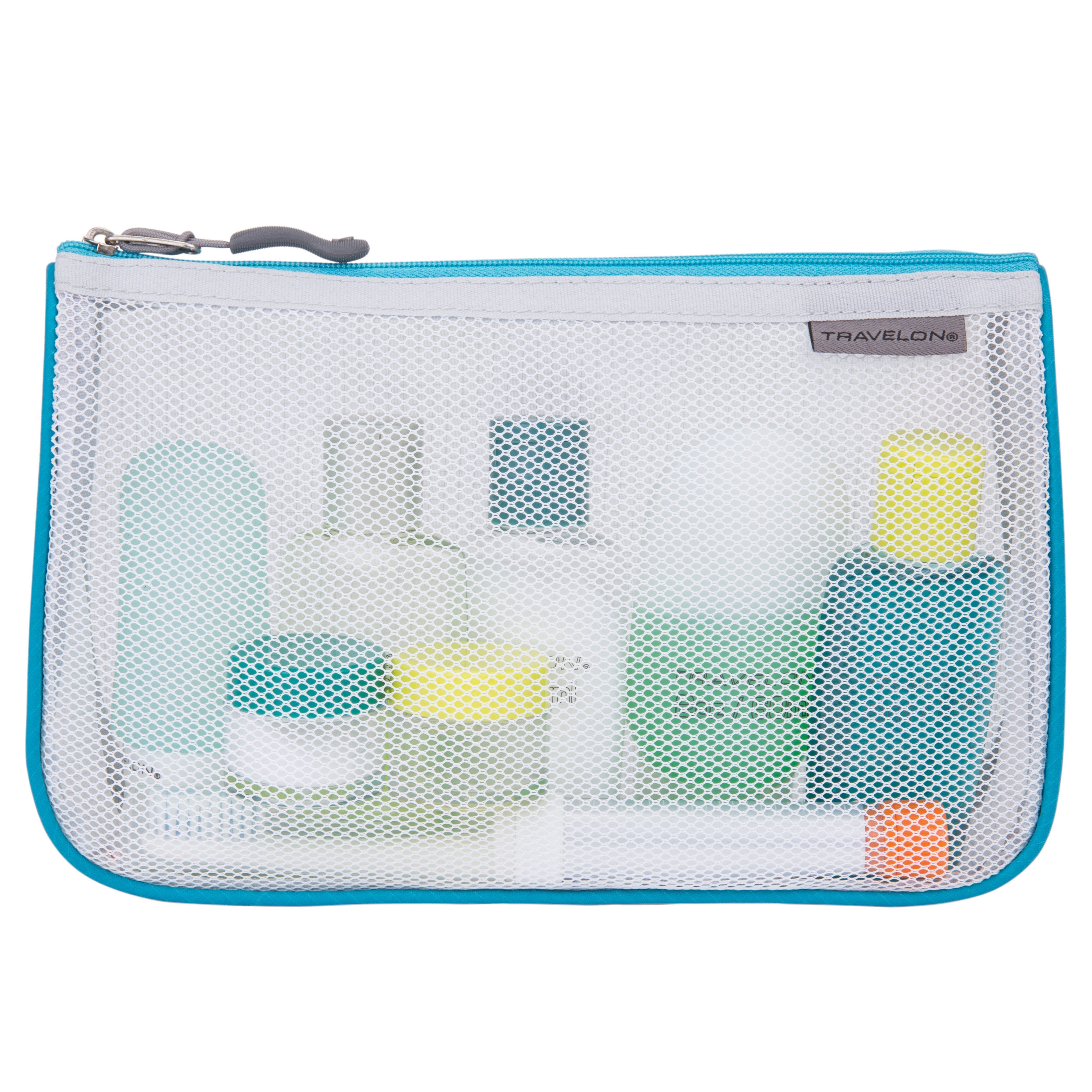 Travelon Set of 3 Assorted Piped Pouches - Waterproof Travel Organizer Bags for Toiletries, Cosmetics & Accessories | Perfect for Vacations, Camping & Daily Use