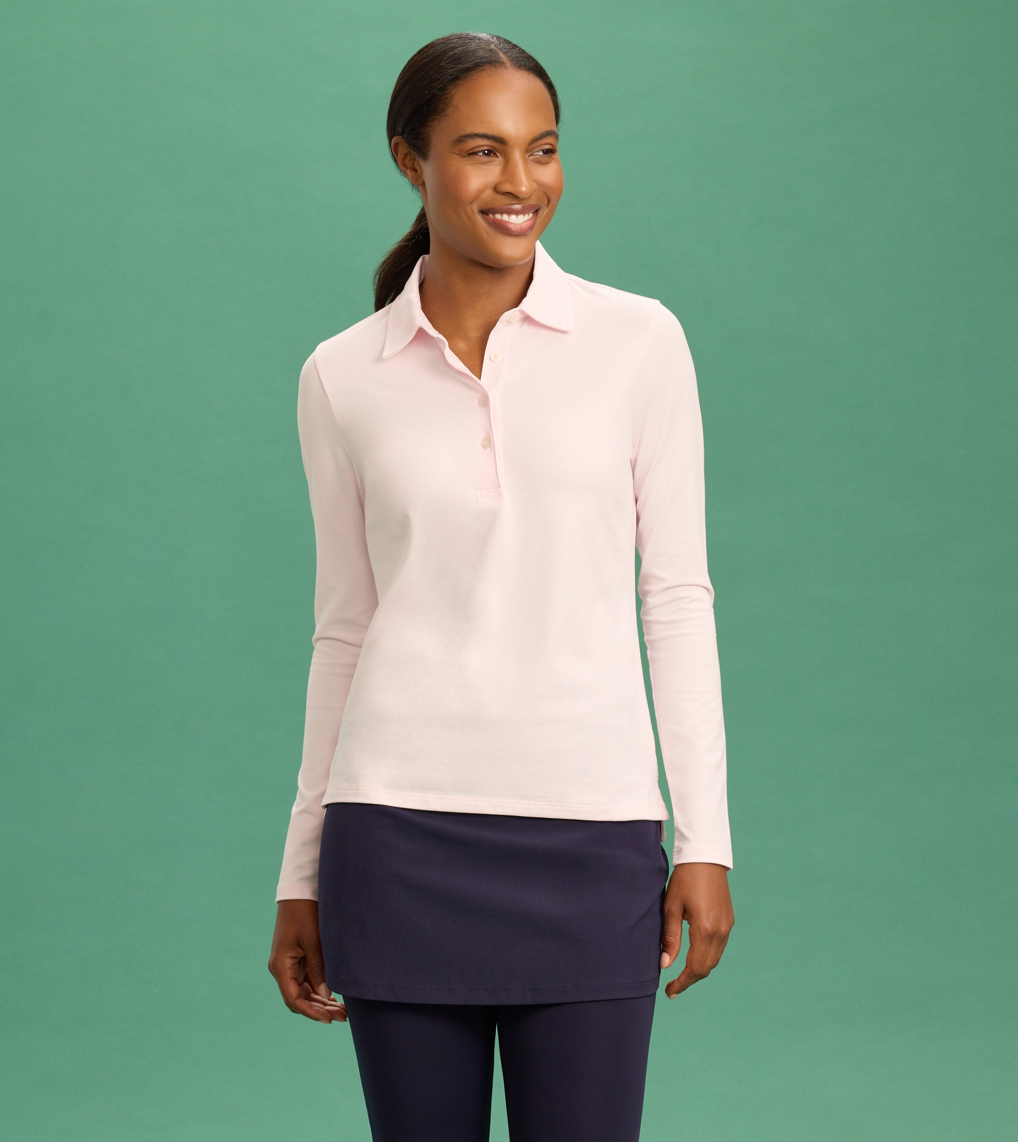 Men's Long Sleeve Stretch Polo Shirt - Comfortable & Breathable Performance Top for Golf, Work & Casual Wear