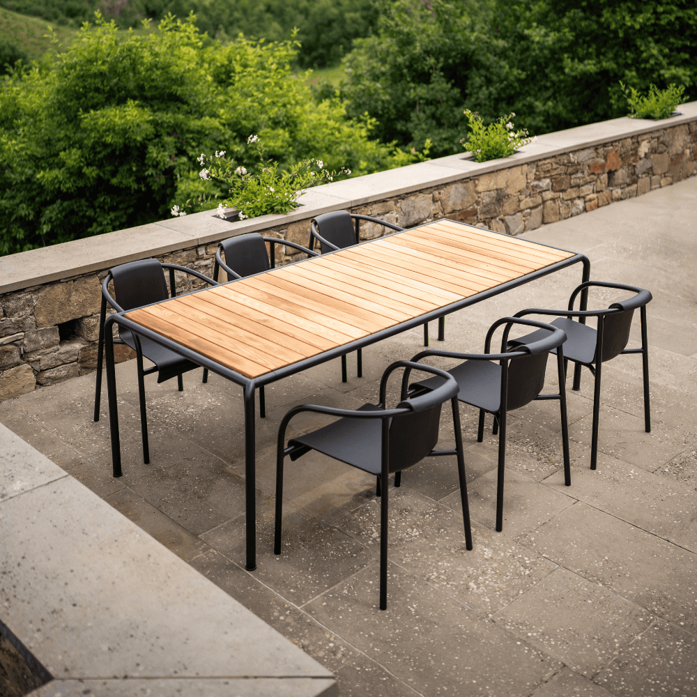 AVANTI Outdoor Dining Table - 88 Inch Weatherproof Patio Table for Backyard, Garden, and Poolside Entertaining | Durable & Stylish Aluminium Frame