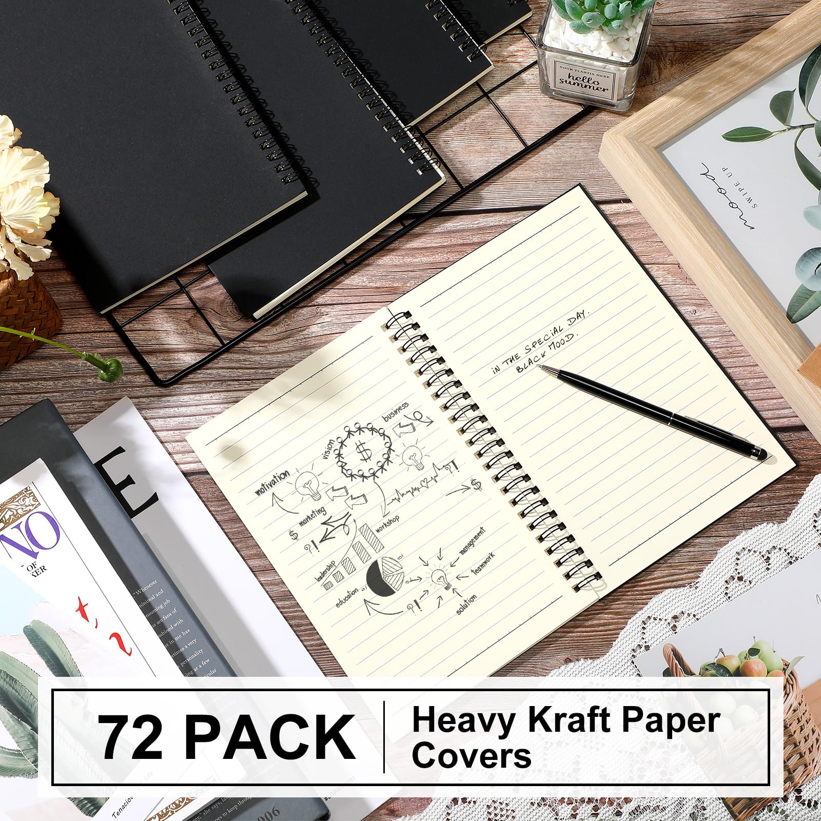Yahenda Spiral Notebook A5 College Ruled Journal - 8.3