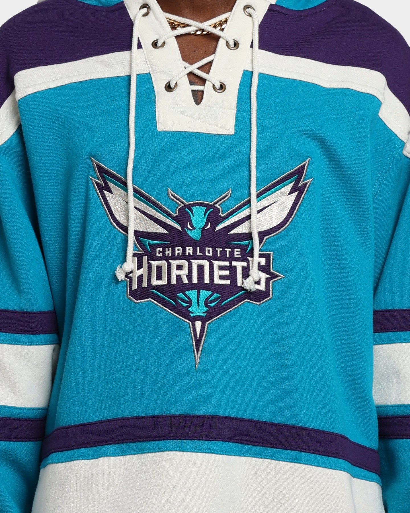 47 Brand Charlotte Hornets Superior Lacer Hoodie - Men's NBA Team Zip-Up Sweatshirt for Basketball Fans | Game Day, Streetwear & Casual Wear