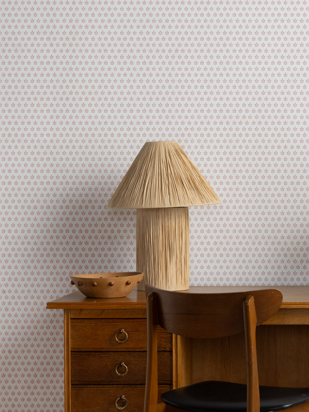 Sugar Paper Rose Ensley Petite White Ground Wallpaper - Elegant Floral Peel and Stick Wallpaper for Bedroom, Living Room & Nursery Decor