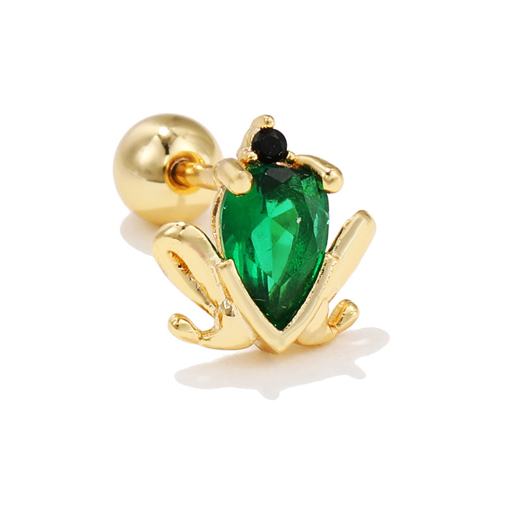 20G Frog & Octopus Cartilage Barbell Stud Earring - Body Jewelry for Cartilage, Helix, Tragus Piercing | EGD0318 | Perfect for Everyday Wear & Unique Style