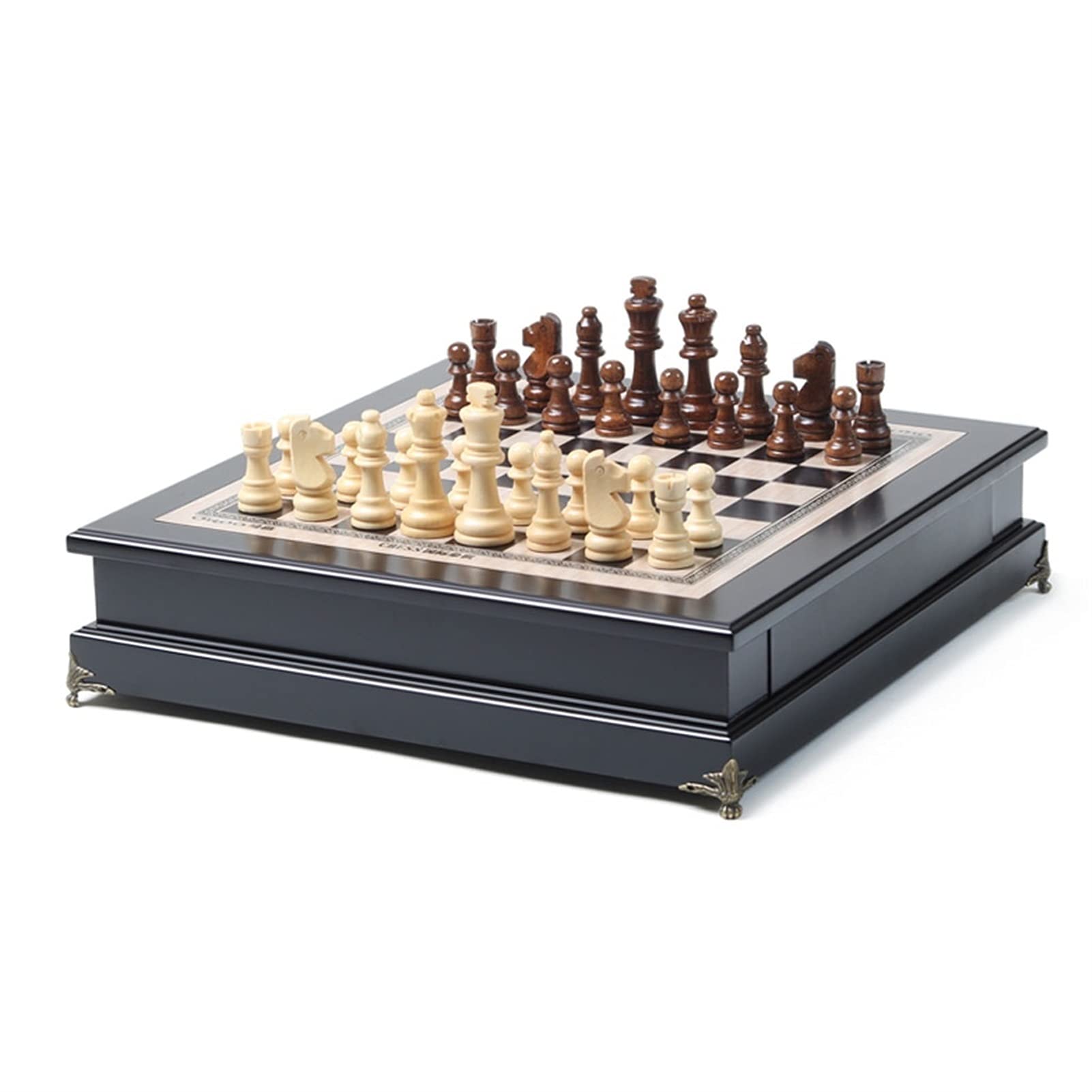 Premium 15-Inch Wooden Chess Set with Storage - Portable Travel Chess Board Game, Handcrafted Chess Pieces - Perfect for Home, Office, Travel & Gifts - Strategy Puzzle Game for Adults & Kids