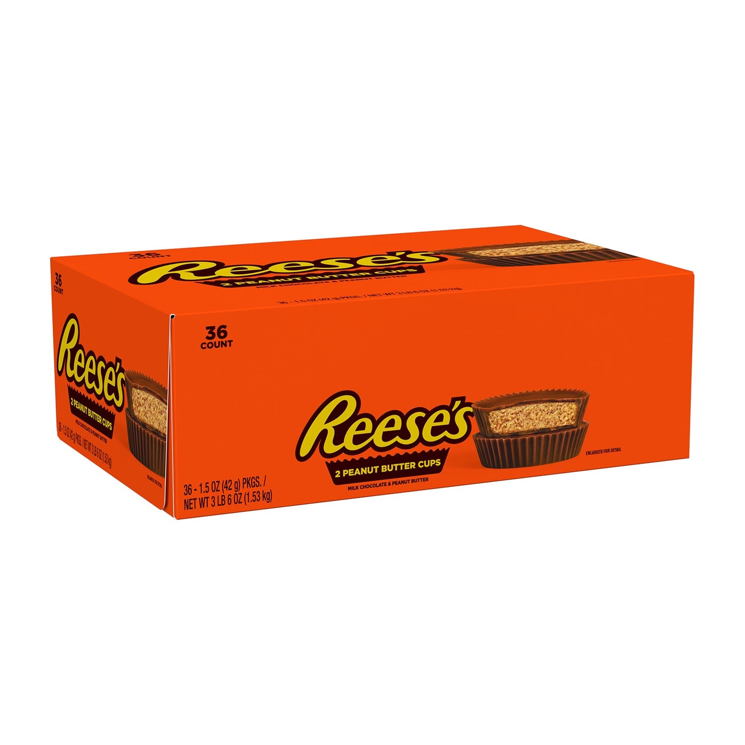 Hershey's Reese's Peanut Butter Cups - 36 Count Box | Bulk Chocolate Candy for Parties, Halloween Treats & Office Snacks