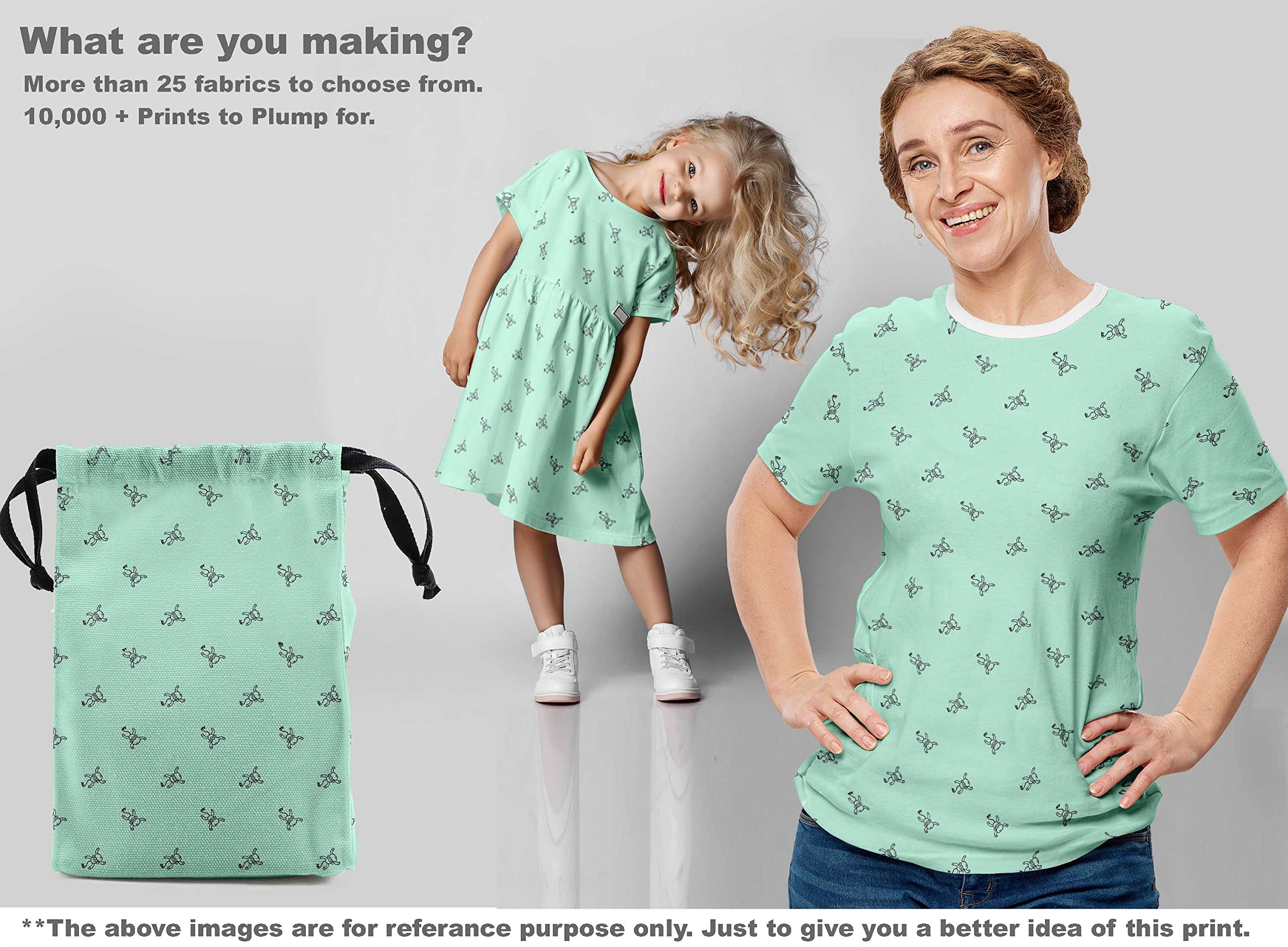 Premium Cotton Silk Blend Mint Green Fabric for Kids - 42 Inch Wide by The Yard - DIY Clothing, Sewing Supplies & Craft Projects - Perfect for Dresses, Quilting, and Home Decor
