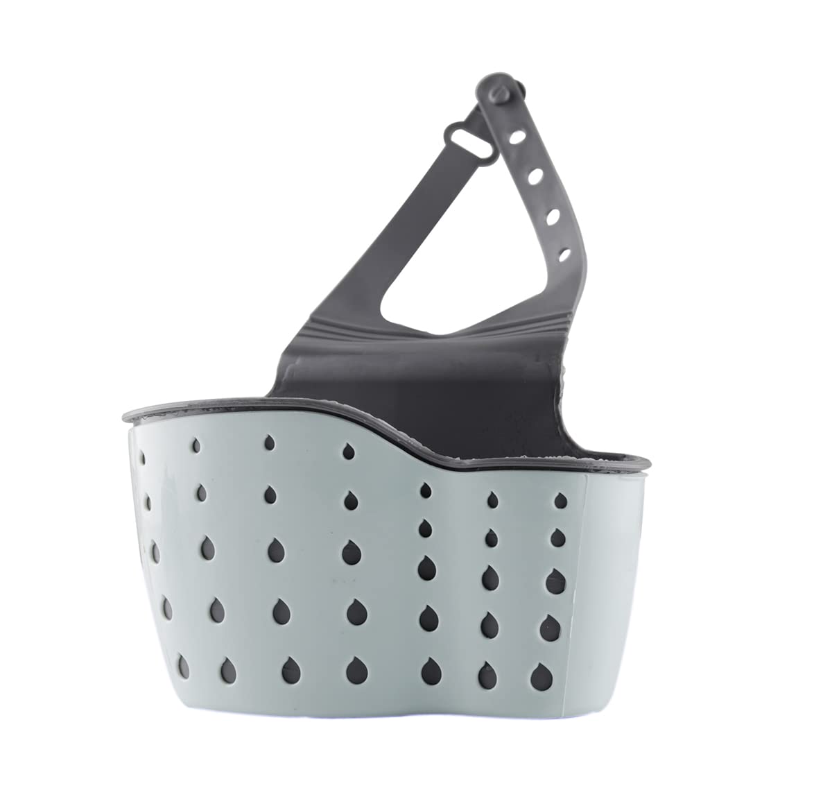 Double Decker Sink Caddy Sponge Holder with Drain Hole - Hanging Kitchen Faucet Basket for Sponges & Soap (Light Blue) | Perfect for Small Kitchen Organization & Sink Storage