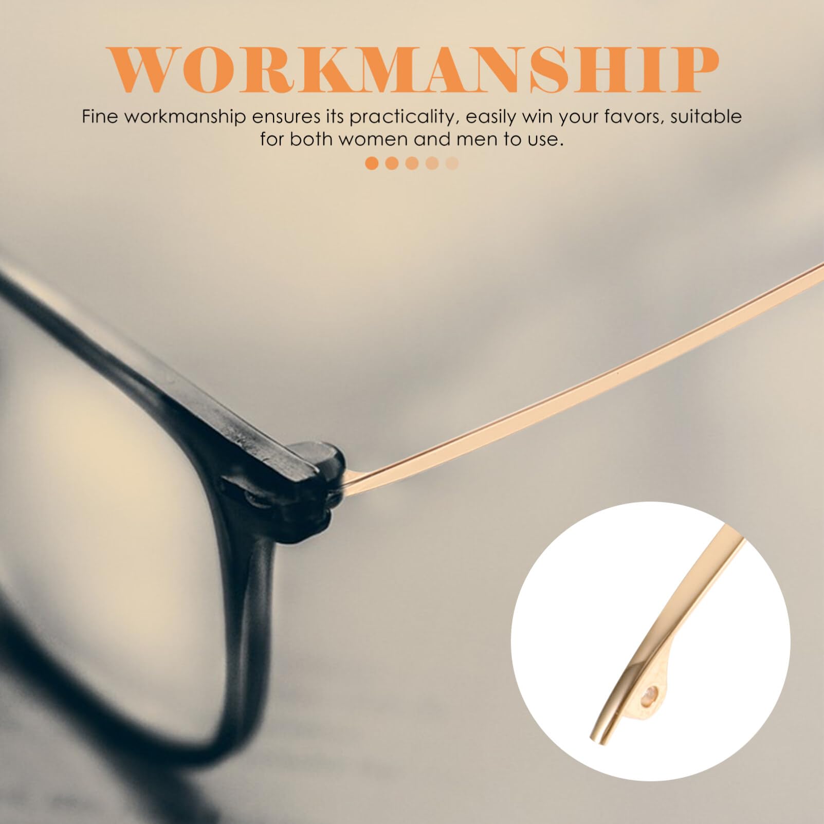 Universal Metal Glasses Replacement Arms & Legs - 1 Pair Gold Glasses Repair Kit for Eyewear Accessories | Perfect for Fixing Broken Frames at Home, Office, or Travel
