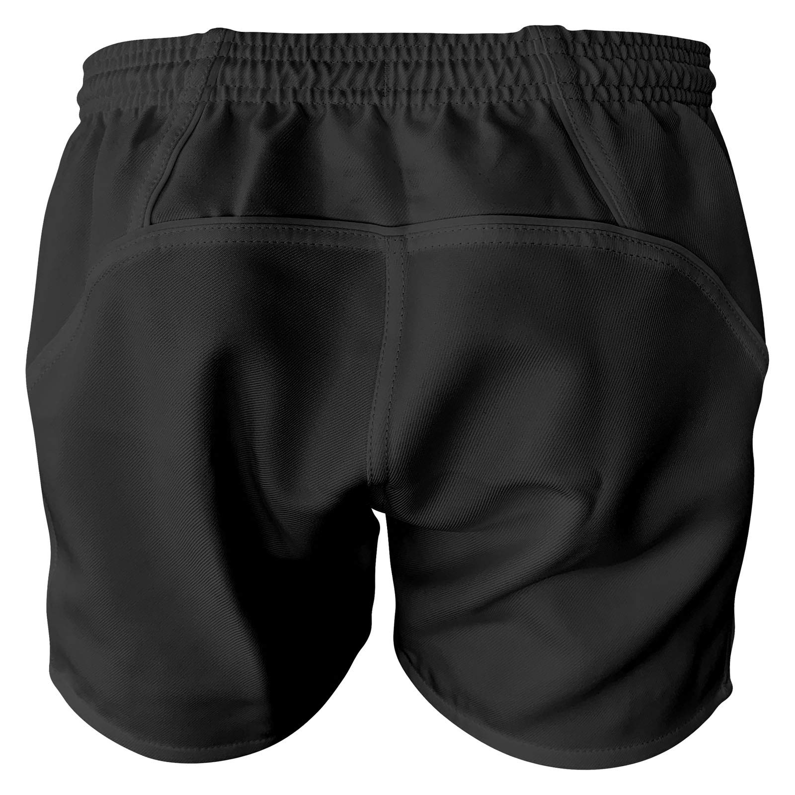 Pro Power Rugby Shorts for Men - Breathable & Durable Black Athletic Shorts (Size LG/36) - Perfect for Rugby, Training & Gym Workouts
