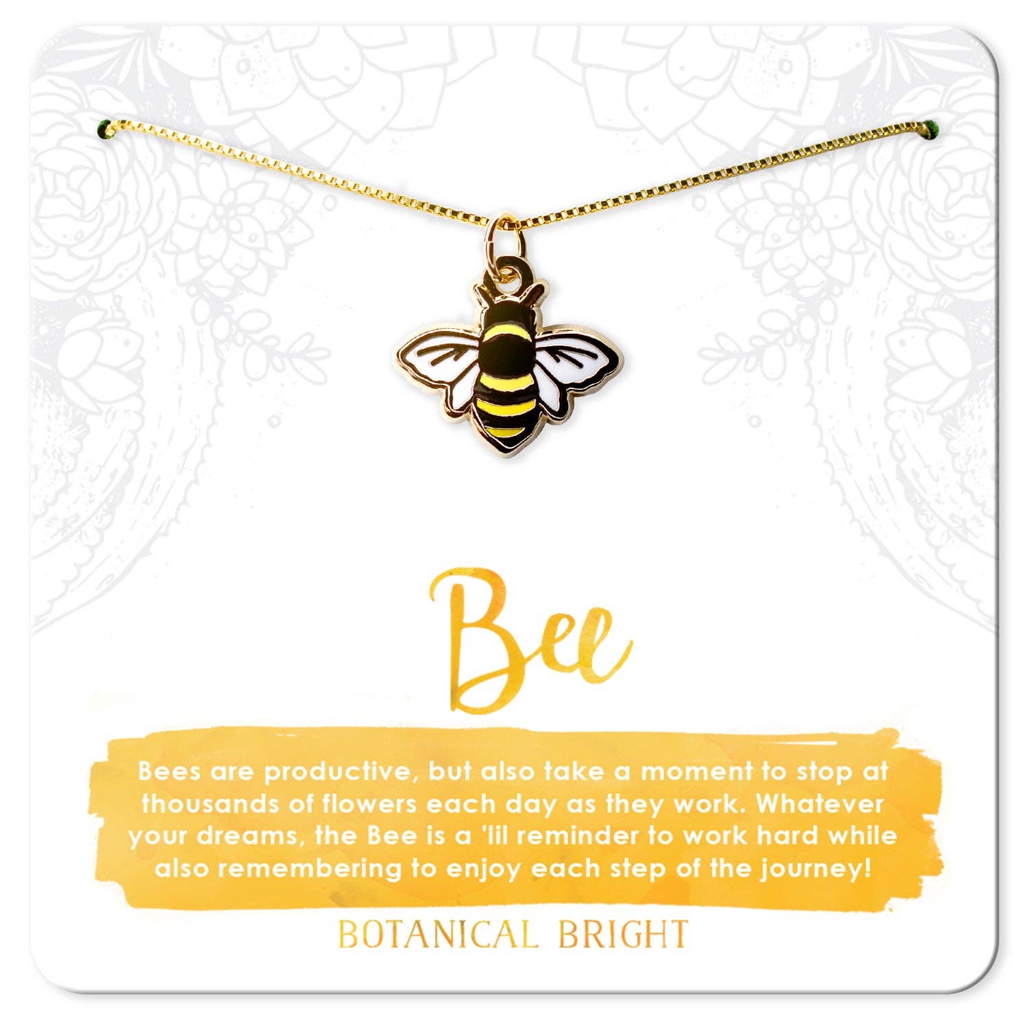 Bee Charm Necklace - 14K Gold Plated Jewelry for Women, Dainty Honeycomb Pendant Necklace, Perfect Gift for Her, Birthday, Anniversary, Valentine's Day | Everyday Wear & Special Occasions