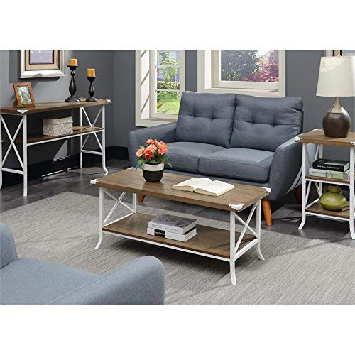 Pemberly Row Caramel Wood Coffee Table - Modern Living Room Centerpiece for Home Decor & Entertaining