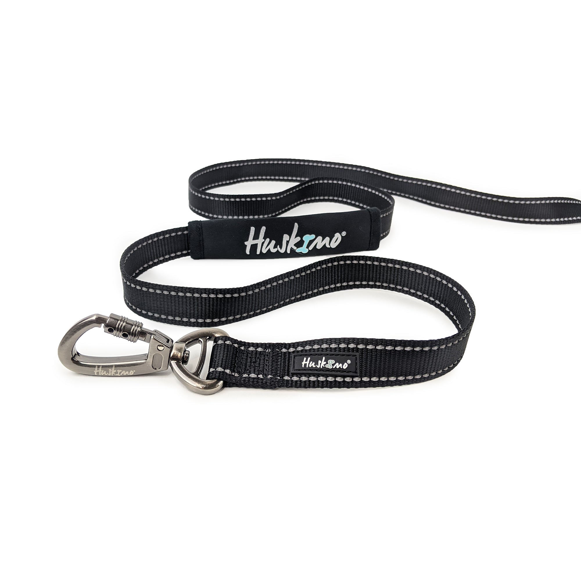 Huskimo Trekpro Reflective Dog Leash - Durable Nylon Rope Lead for Medium & Large Dogs - Perfect for Hiking, Running & Night Walks (Dark Sky)