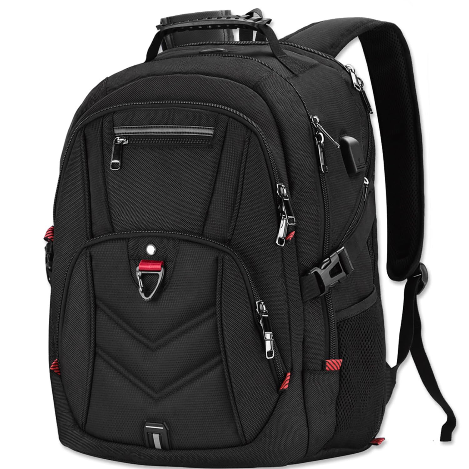 NEWHEY 17.3 Inch Waterproof Laptop Backpack for Men - USB Charging Port, Business Travel & School Backpack, Large Anti-Theft Work Bag for 17-17.3 Inch Notebooks - Perfect for Commuting, Office & College Use