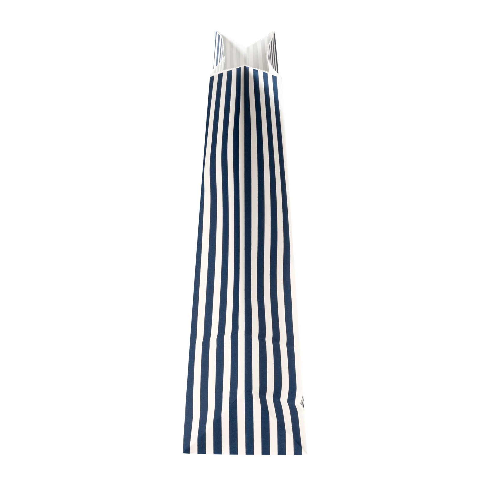 Premium Blue and White Striped Paper Bags - 8 lb Capacity, 6 x 4 x 11.75 Inches (100 Count) - Perfect for Retail Packaging, Gift Bags & Party Favors