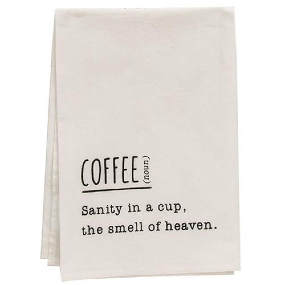Premium Coffee Definition Dish Towel - Funny Kitchen Towel with Coffee Quotes - Perfect for Coffee Lovers, Baristas & Home Decor