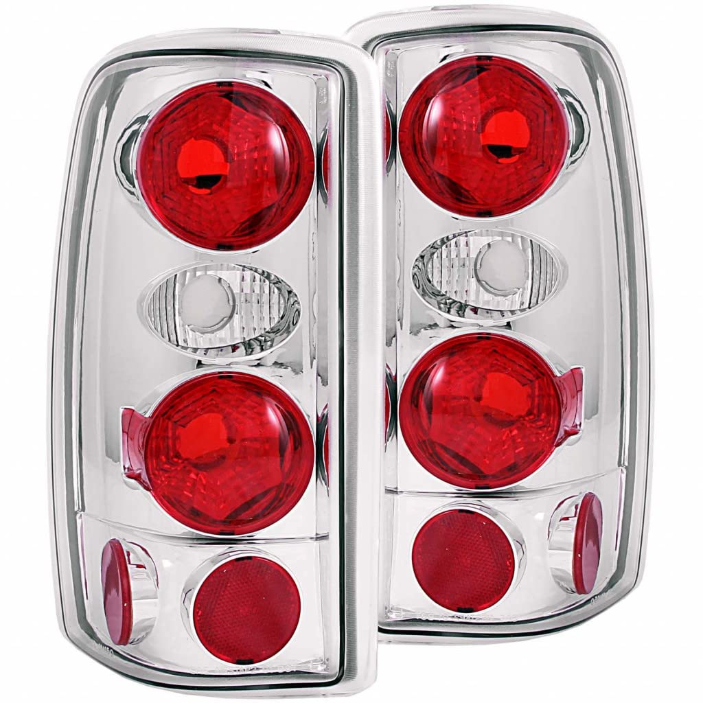 ANZO Chrome Tail Lights for 2000-2006 Chevy Suburban 1500/2500 - Replacement LED Brake Lights (Pair) | Model 211008 | Perfect for Off-Roading, Night Driving & Custom Truck Upgrades