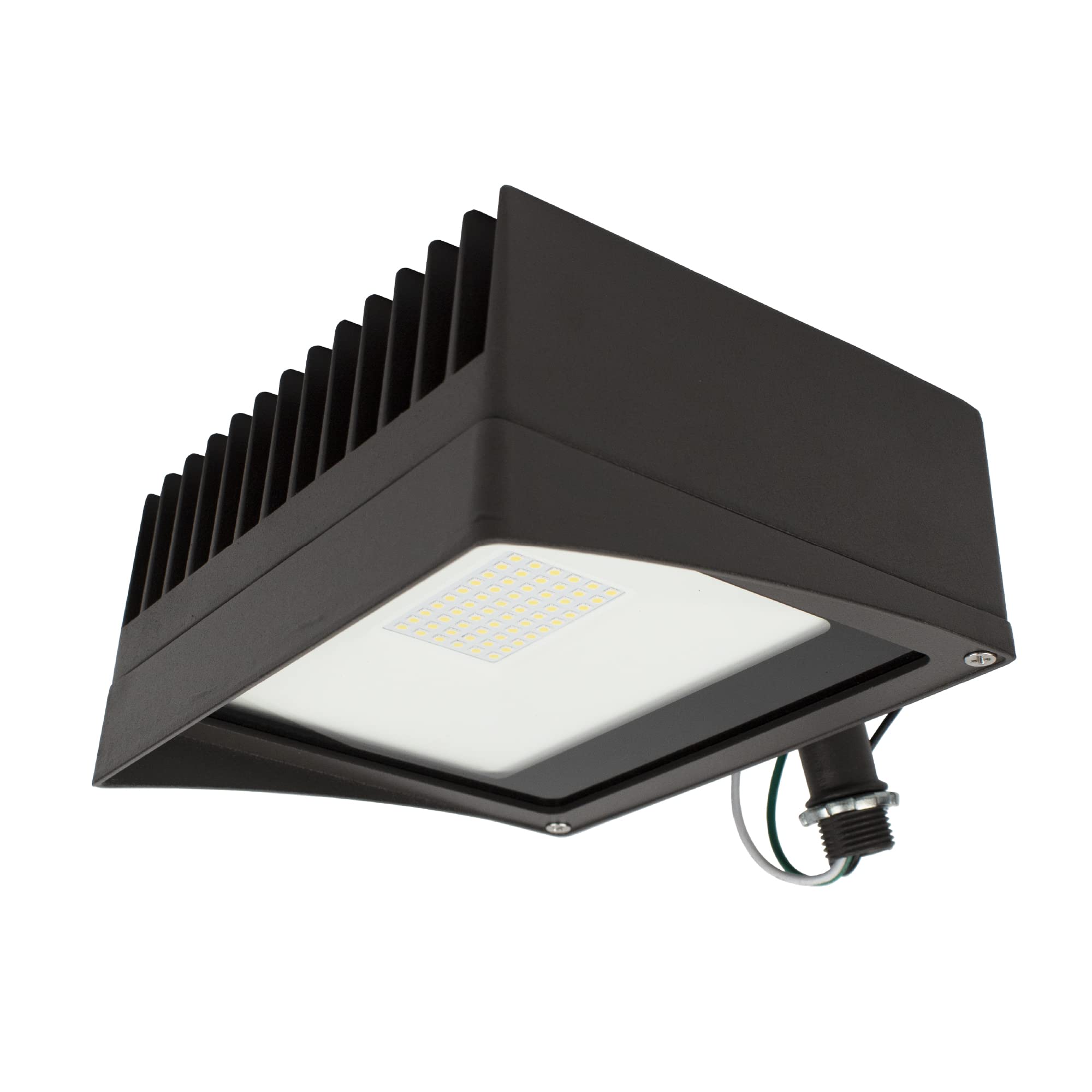 50W LED Flood Light Outdoor Waterproof - 5000K Bright White Light for Parking, Security, Porch, Stadium & Flag Pole - DLC Certified Knuckle Mount Exterior Lighting Fixture