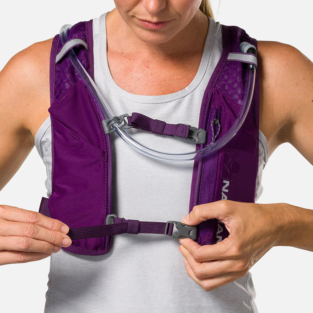 QuickStart 3.0 4 Liter Hydration Backpack - Lightweight Water Bladder Pack for Hiking, Running & Cycling - Imperial Purple with Reflective Silver Accents - Perfect for Outdoor Adventures & Sports Hydration