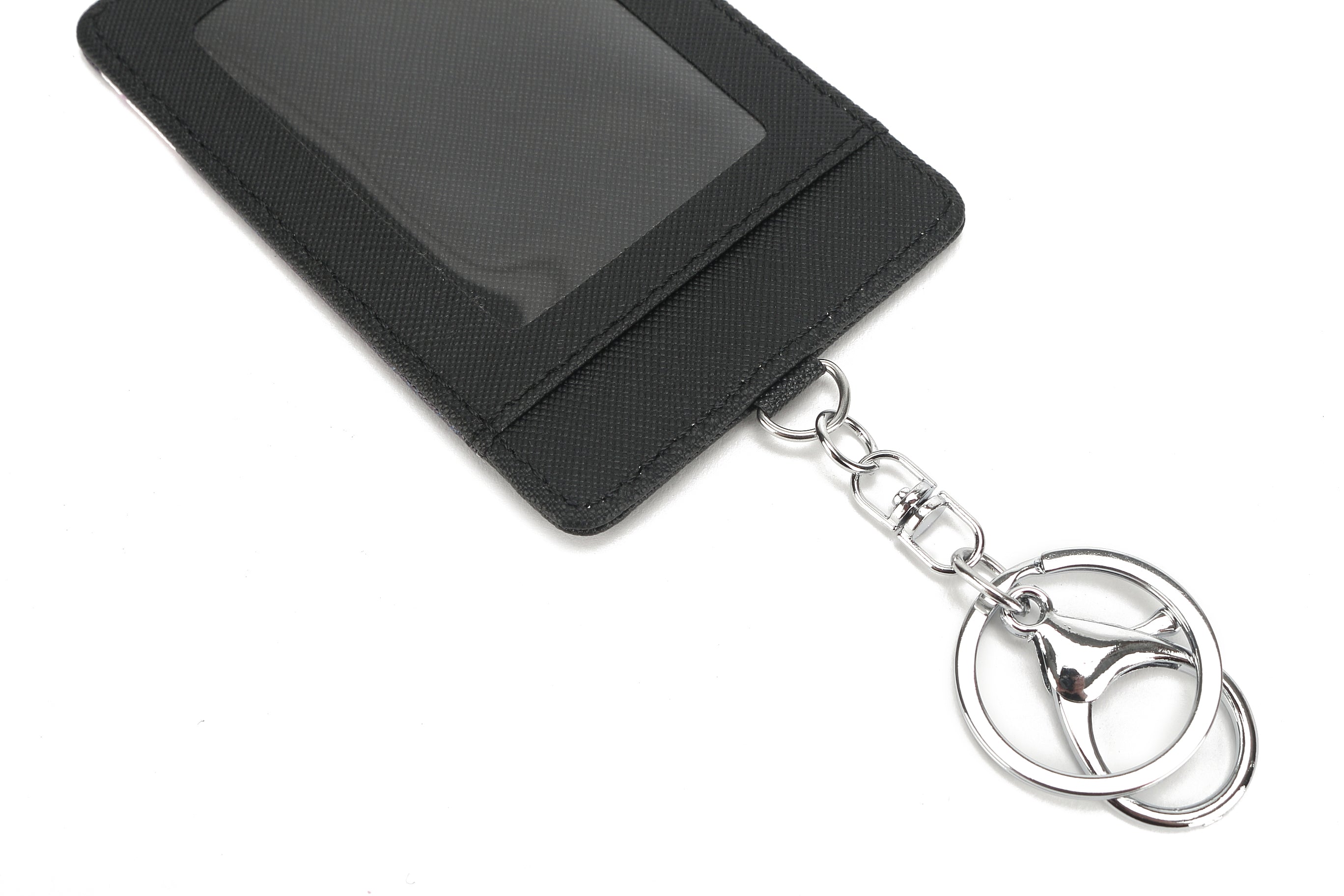 April Koi Navy Genuine Leather Card Holder - Slim RFID Blocking Wallet for Credit Cards & IDs - Perfect for Travel, Business, and Everyday Use