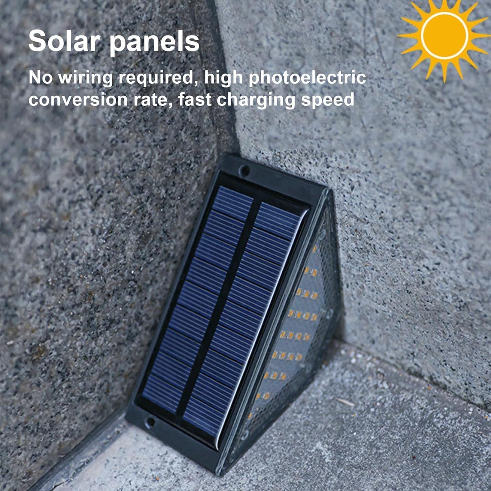 Solar Stair Lights Outdoor Waterproof - 6 Pack Warm White LED Step Lights for Patio, Yard, Porch, Front Door & Sidewalk | Solar Powered Staircase Lighting for Enhanced Curb Appeal & Nighttime Safety