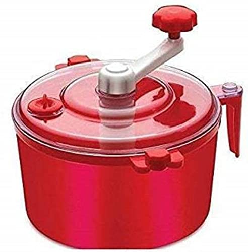 Manual Plastic Detachable Dough Maker - Non-Electric Atta Maker for Roti, Chapati & Bread - Easy to Clean & Store (Red) - Perfect for Home Baking, Indian Cooking & Restaurant Use