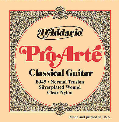 D'Addario EJ45 Pro-Arté Classical Guitar Strings - Premium Nylon for Warm, Balanced Tone | Perfect for Classical, Flamenco & Fingerstyle Players