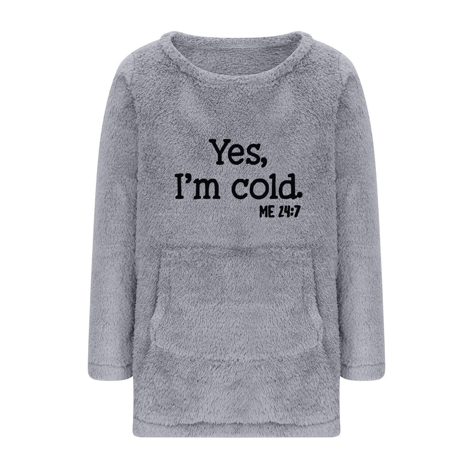 Women's Fleece Hoodie - Sherpa Plush Pullover with Pockets for Winter Warmth & Lounge Wear