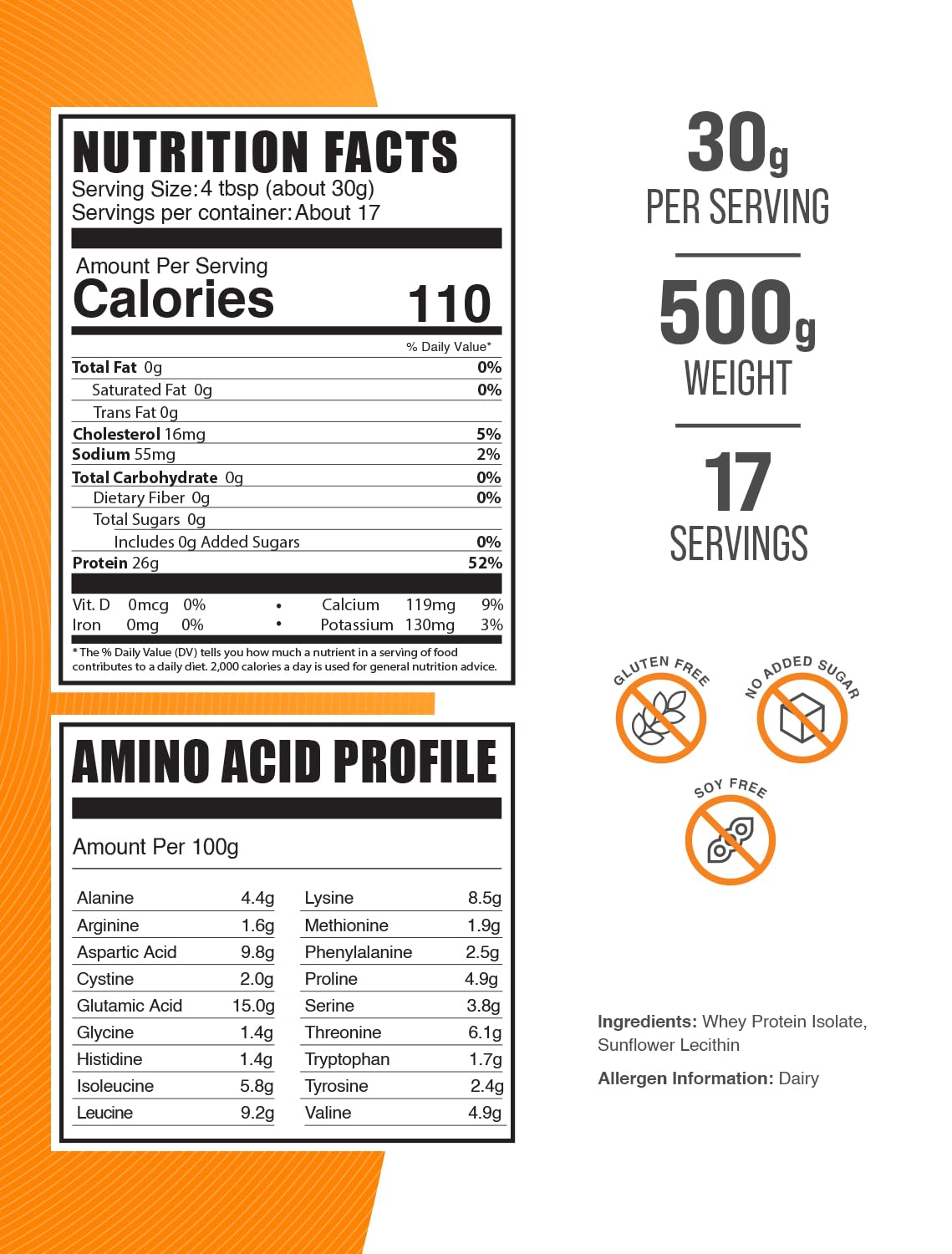 BulkSupplements Hydrolyzed Whey Protein Isolate Powder - Unflavored Clear Whey Protein, Gluten Free, 30g per Serving, 500g (1.1 lbs) - Ideal for Post-Workout Recovery, Muscle Building & Healthy Lifestyle