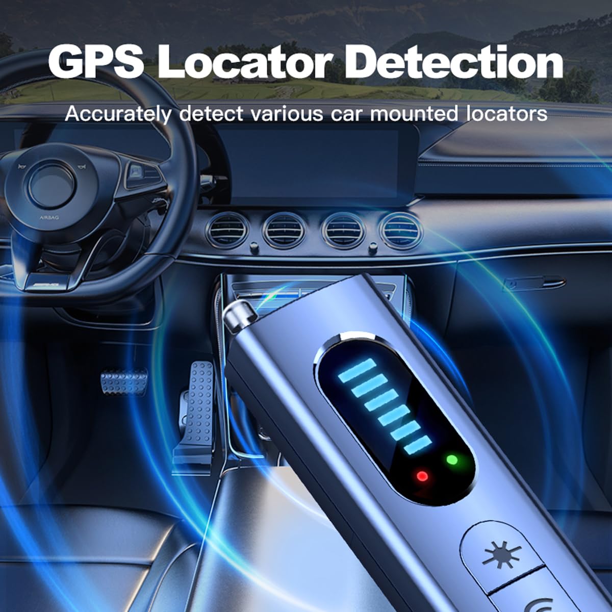 Hidden Camera & GPS Detector - 5-Level Sensitivity Anti-Spy Device for Home, Office & Travel Security | Privacy Protection Scanner