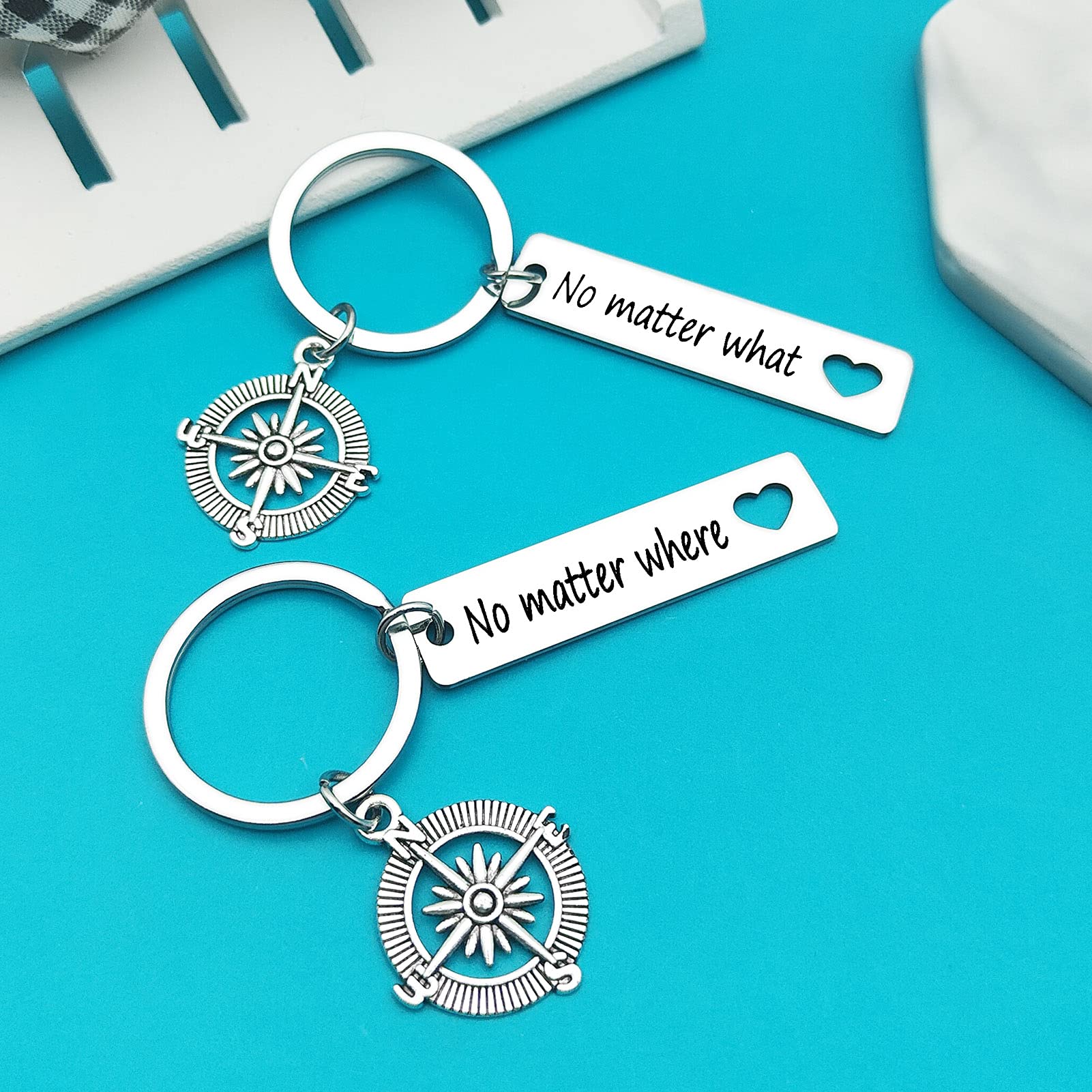 Xiahuyu Best Friend Keychain - No Matter What No Matter Where Keychain - Heartwarming Christmas & Birthday Gifts for Women - Perfect Friendship Gift for Besties, Sisters & Couples - Ideal for Anniversaries, Graduations & Long-Distance Relationships