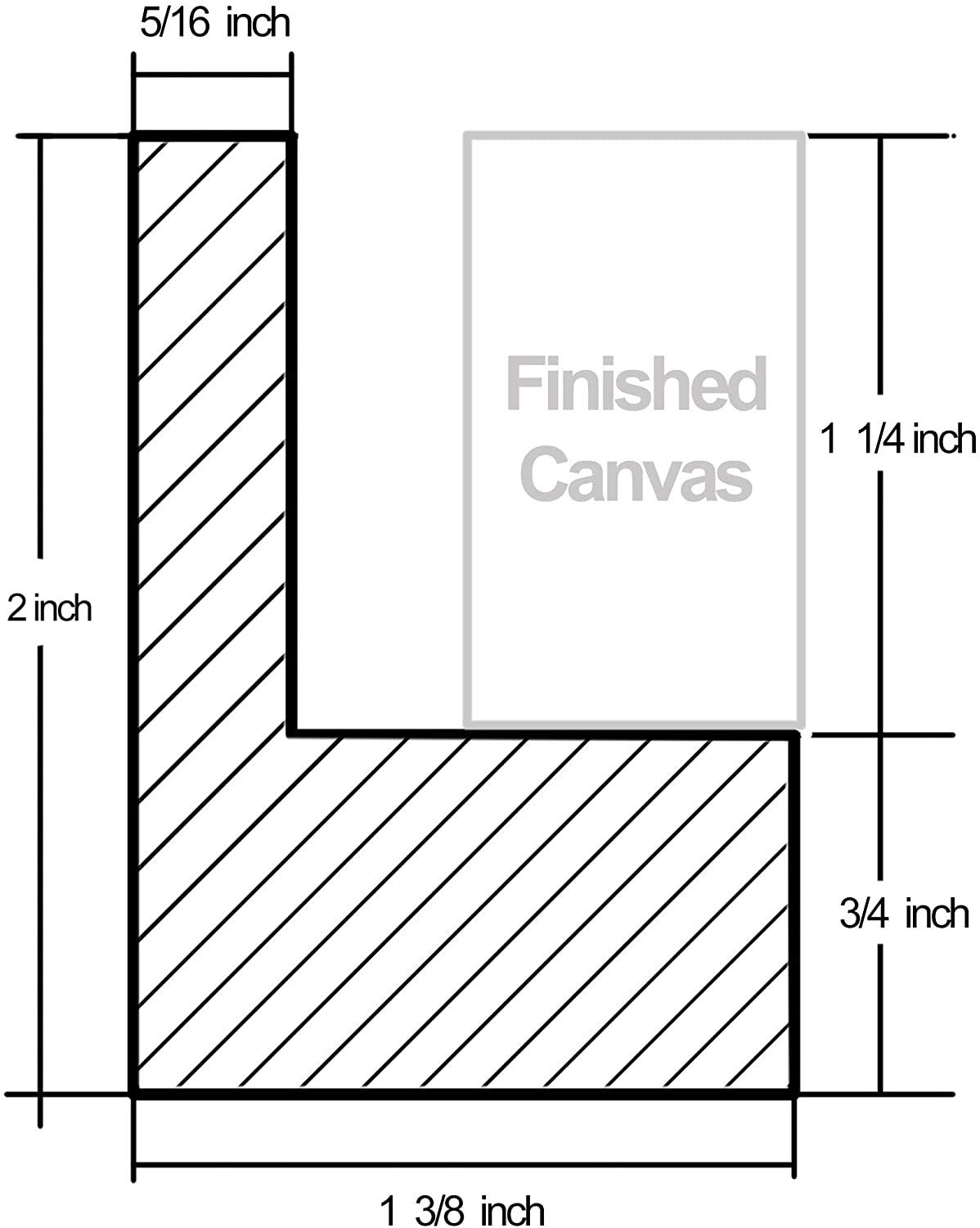 Dark Brown 24x36 Canvas Floating Frame - 1-1/4 Inch Deep Picture Frame for Wall Art Paintings & Decor | Perfect for Living Room, Bedroom, Office & Gallery Displays