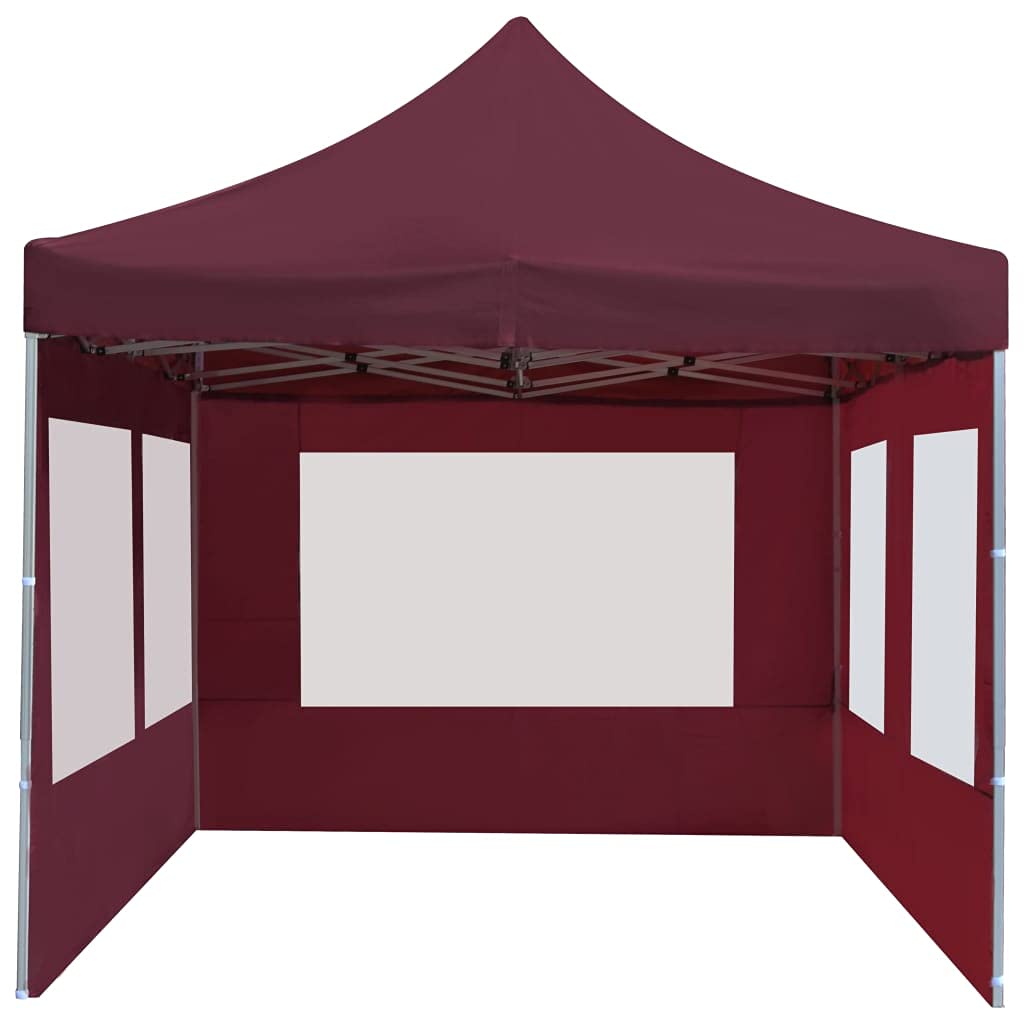 Professional 20x10ft Folding Party Tent with Walls - Aluminum Frame, Wine Red, Waterproof & UV Resistant - Outdoor Commercial Instant Gazebo for Events, Weddings, Beach Canopy, Camping & Backyard Parties